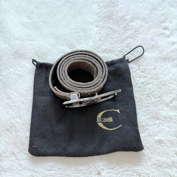 Roberto Cavalli leather grey belt Authentic - Picture 8 of 8